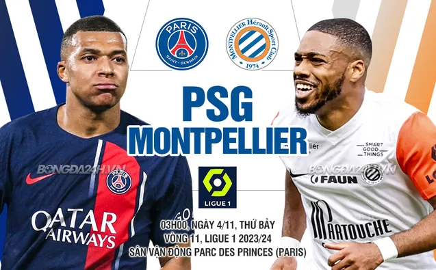 Soi kèo PSG vs Montpellier ngày 4/11: Tiến đến đầu bảng